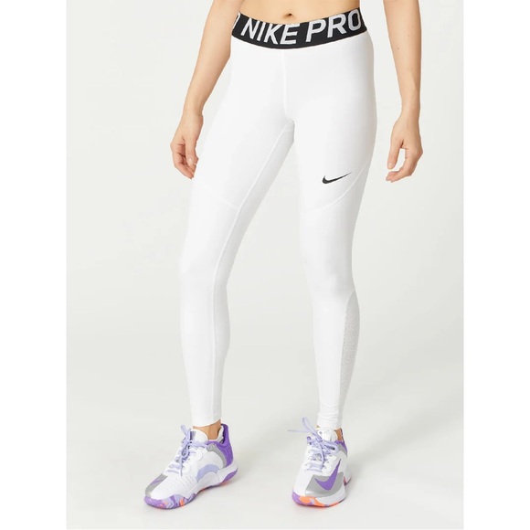 NIKE PRO WOMEN'S TIGHTS PANTS white - Picture 1 of 5